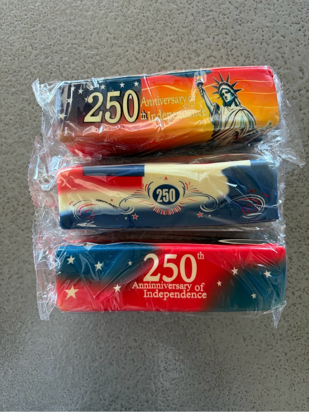 3 Butter Patriotic Plush Toy in Red, Blue, White